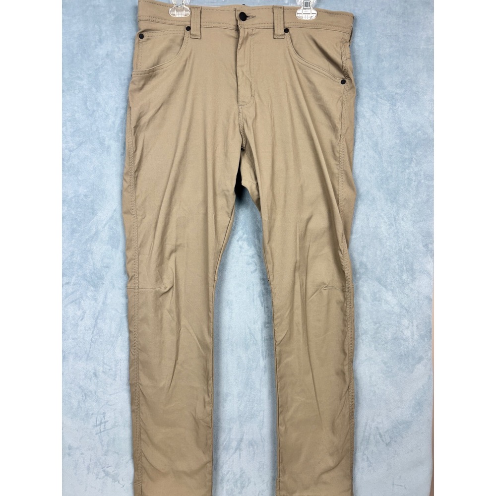 Wrangler ATG Men Khaki Tan All Terrain Gear Stretch Pants 10NT762FL 34x32